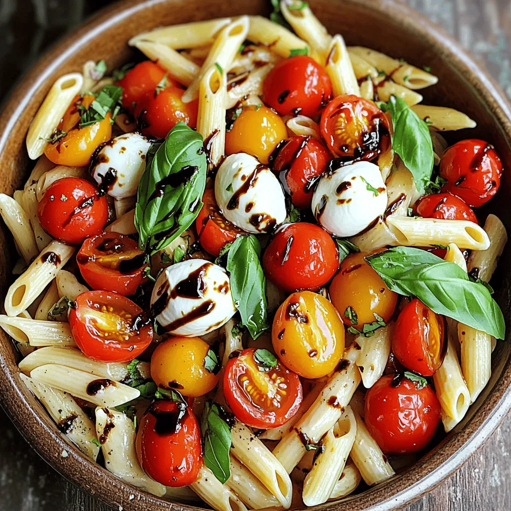 Caprese Pasta Salad with Balsamic Glaze Delight