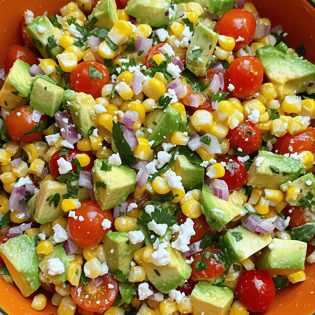 Fresh Summer Corn Salad with Avocado Delight