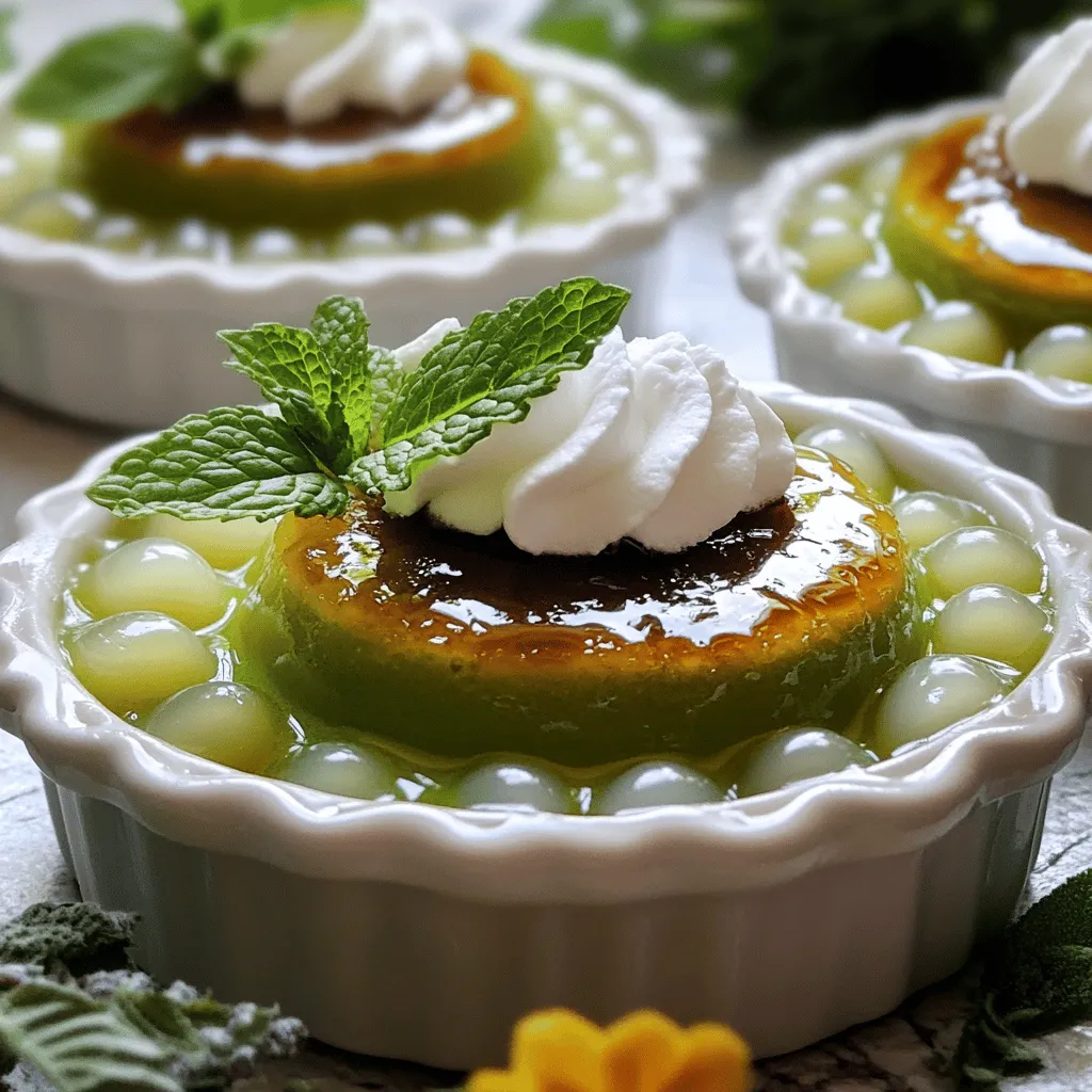 Matcha Brûlée Boba Delightful Creamy Treat