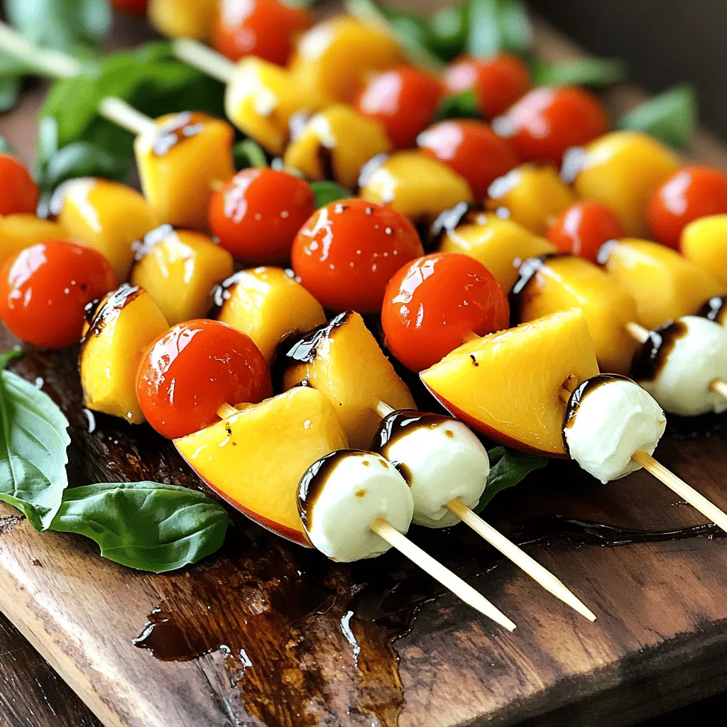 Peach Caprese Skewers Delicious and Easy Summer Snack