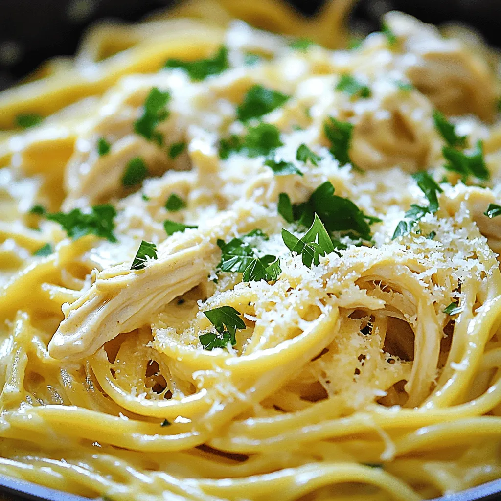Slow Cooker Garlic Parmesan Chicken Pasta Delight
