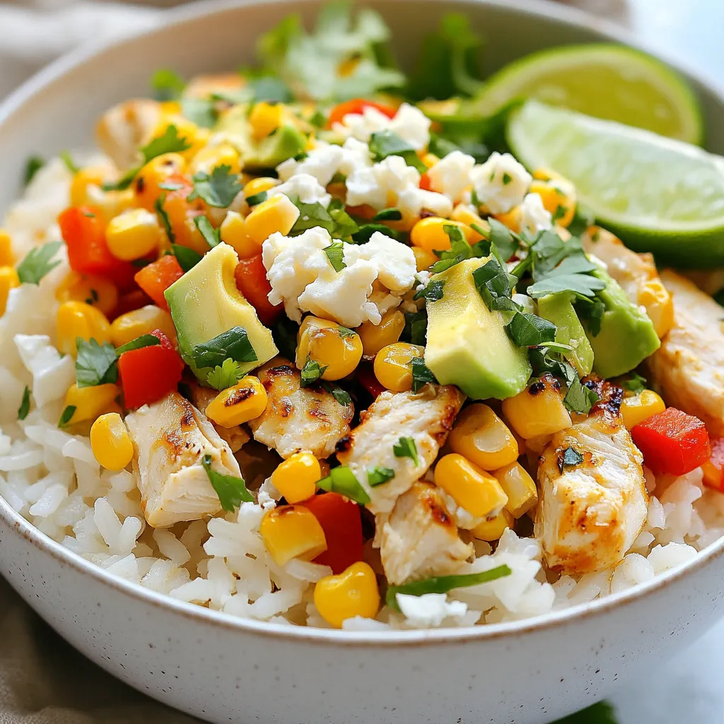 Street Corn Chicken Rice Bowl Flavorful Easy Recipe