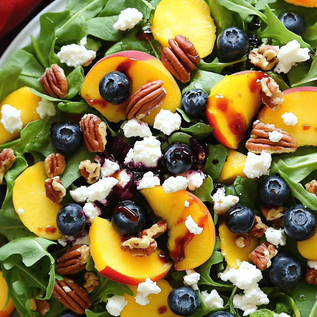 Blueberry Peach Feta Salad Fresh and Flavorful Delight