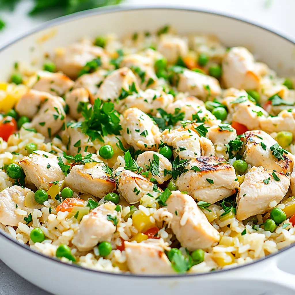 Garlic Chicken and Rice Skillet Flavorful One-Pan Meal