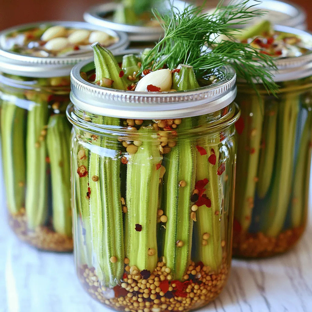 Spicy Dill Pickled Okra Crunchy and Flavorful Snack
