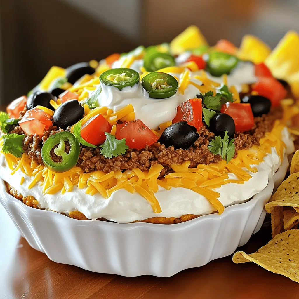 Taco Dip with Ground Beef Packed with Flavor