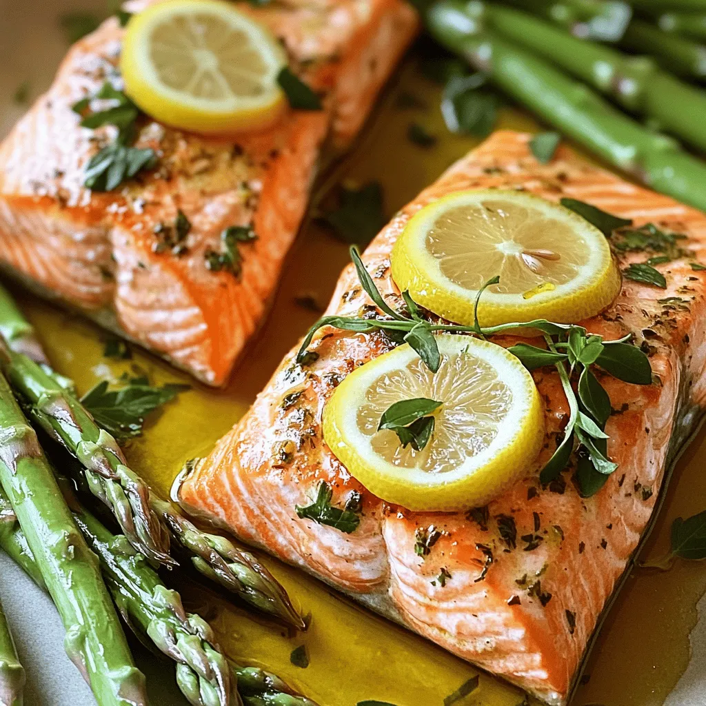 Sheet Pan Lemon Herb Salmon &#038; Asparagus Delight