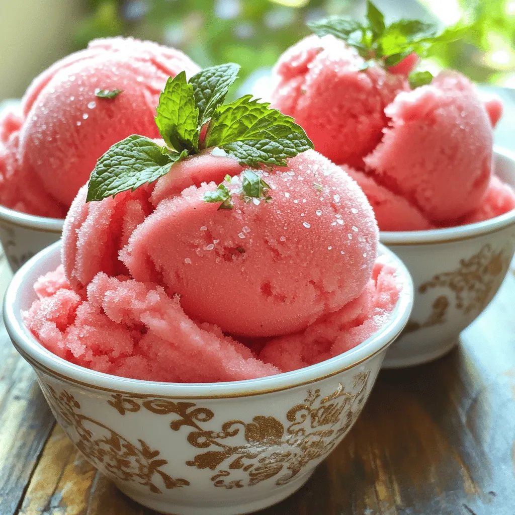 Quick Watermelon Sorbet Refreshing Summer Delight