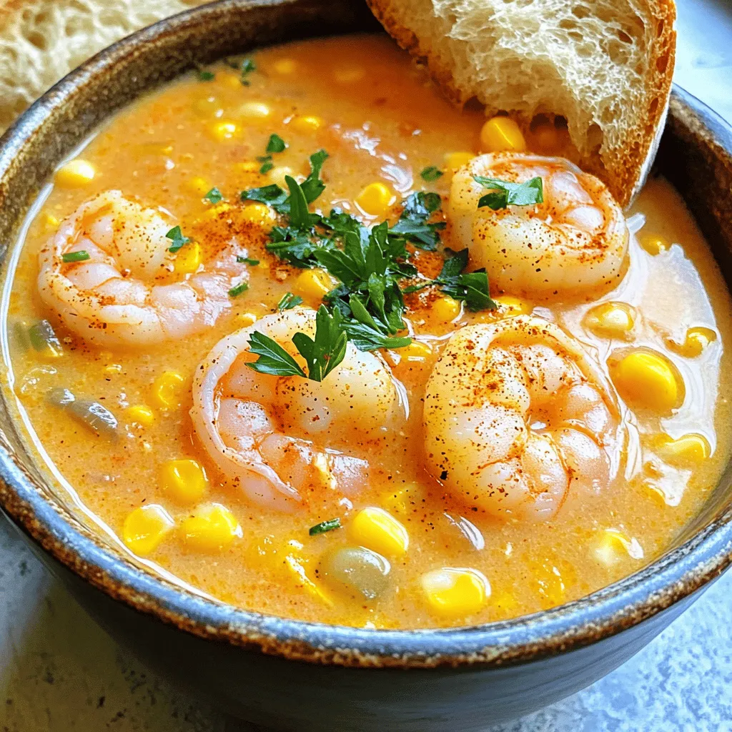 Minute Cajun Shrimp and Corn Chowder Simple Recipe