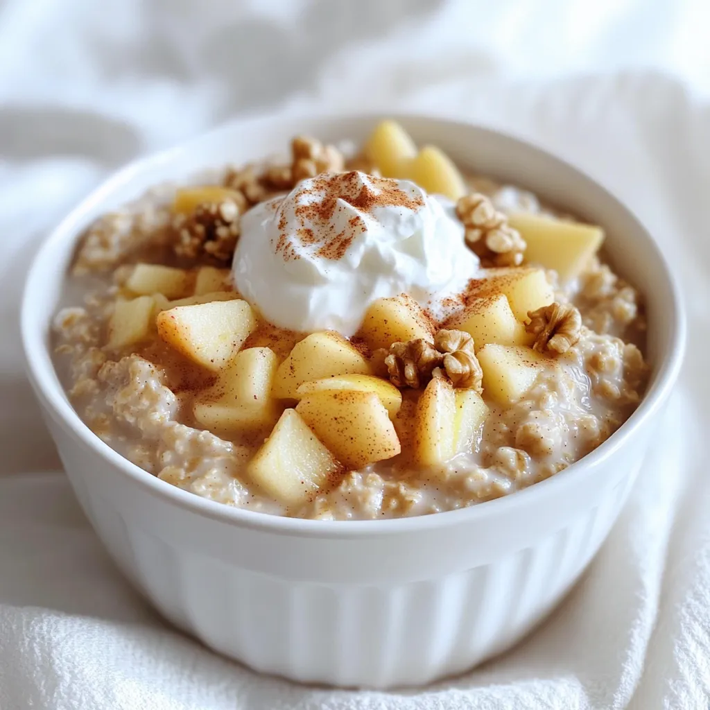 Warm Apple Pie Overnight Oats Comforting Breakfast Treat