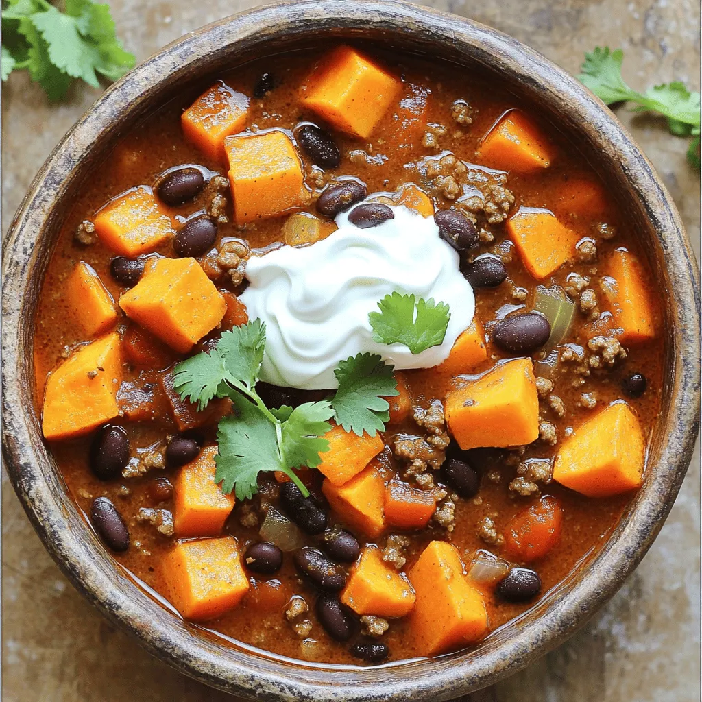 Savory Slow Cooker Beef Sweet Potato Chili Recipe