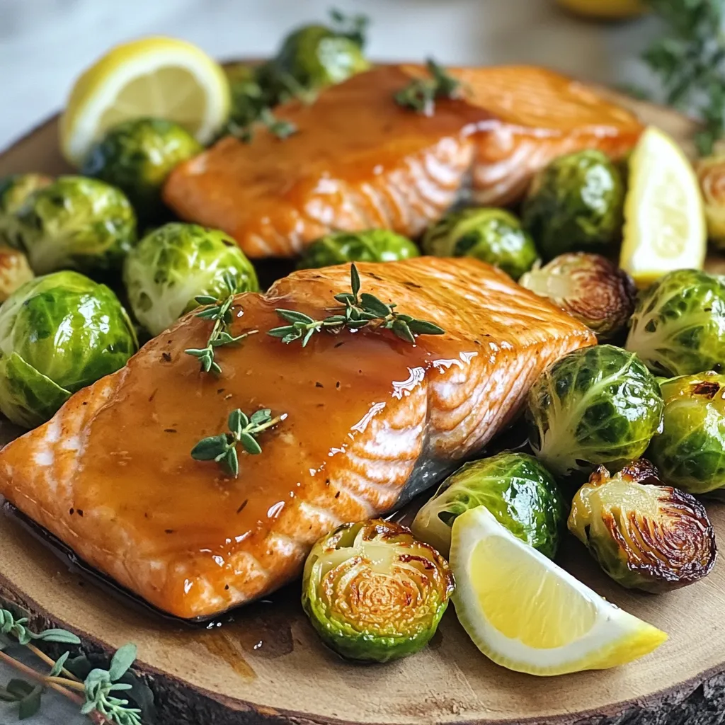 Sheet-Pan Maple Dijon Salmon &#038; Brussels Sprouts Delight