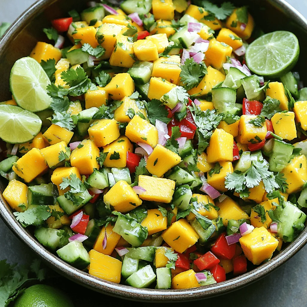 Mango Cucumber Summer Salad Refreshing and Crisp Dish