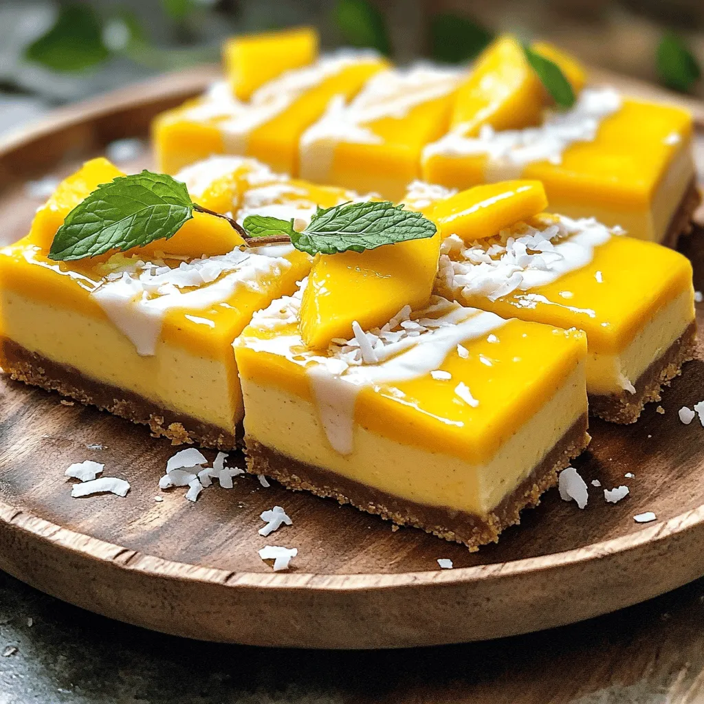 Vegan Mango Cheesecake Bars Delightfully Simple Treat