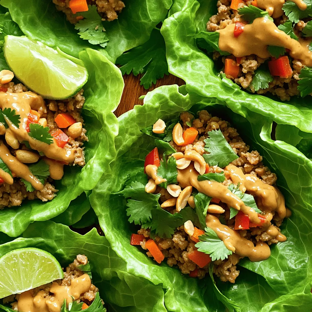 Thai Peanut Chicken Lettuce Wraps Flavorful and Easy