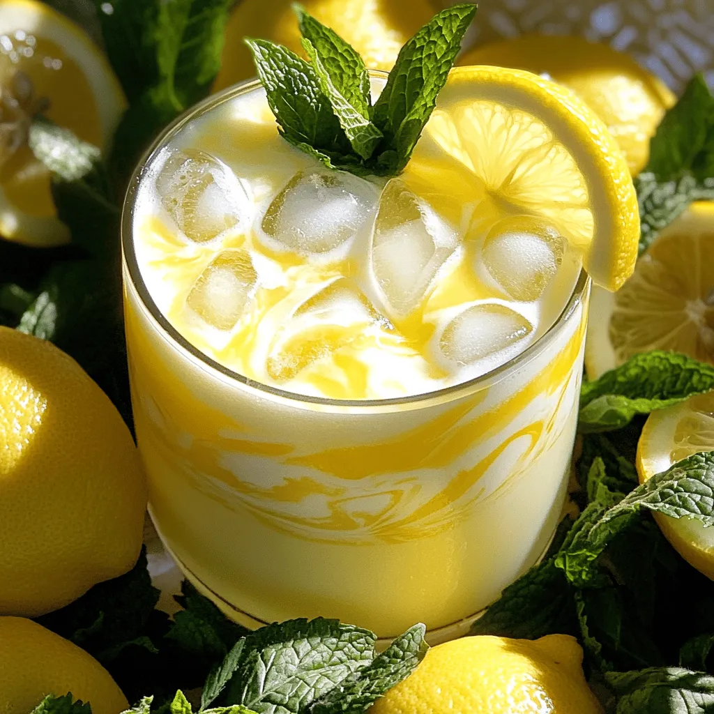 Creamy Lemonade Mocktail Refreshing Summer Drink