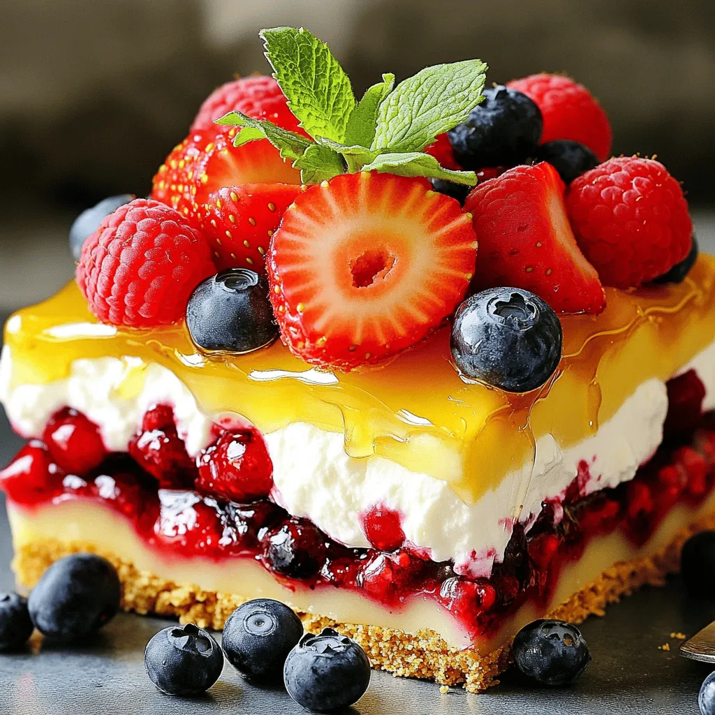 Summer Berry Dessert Lasagna Flavorful and Refreshing Treat