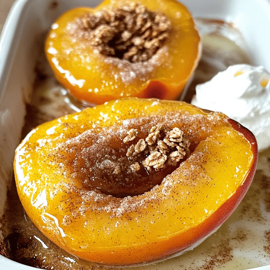 Cinnamon Sugar Baked Peaches Delightful Dessert Recipe