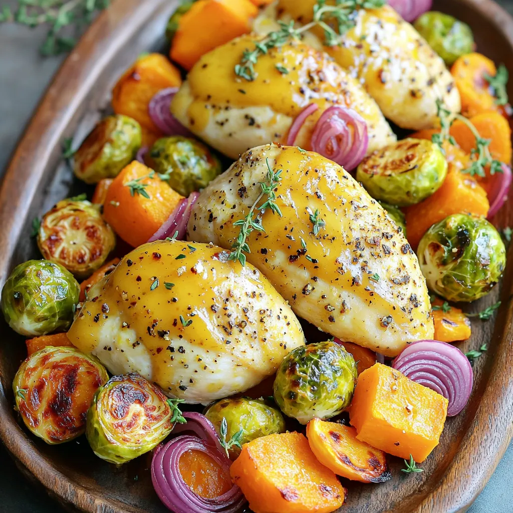 Harvest Garlic Butter Chicken with Fall Veggies Delight