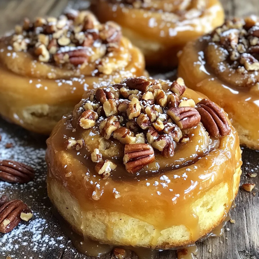 Caramel Pecan Sticky Buns with Brown Butter Glaze Delight