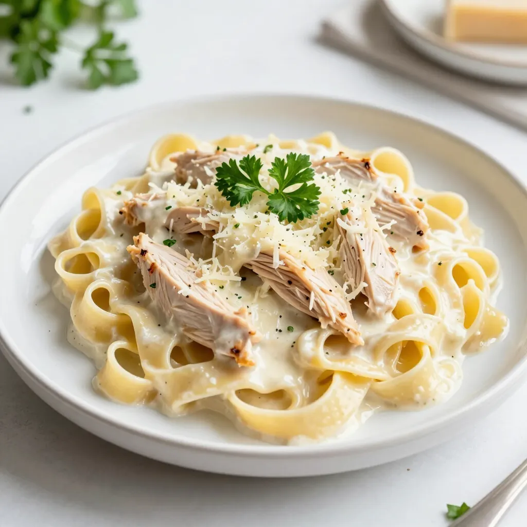 Slow Cooker Olive Garden Chicken Alfredo Pasta Delight