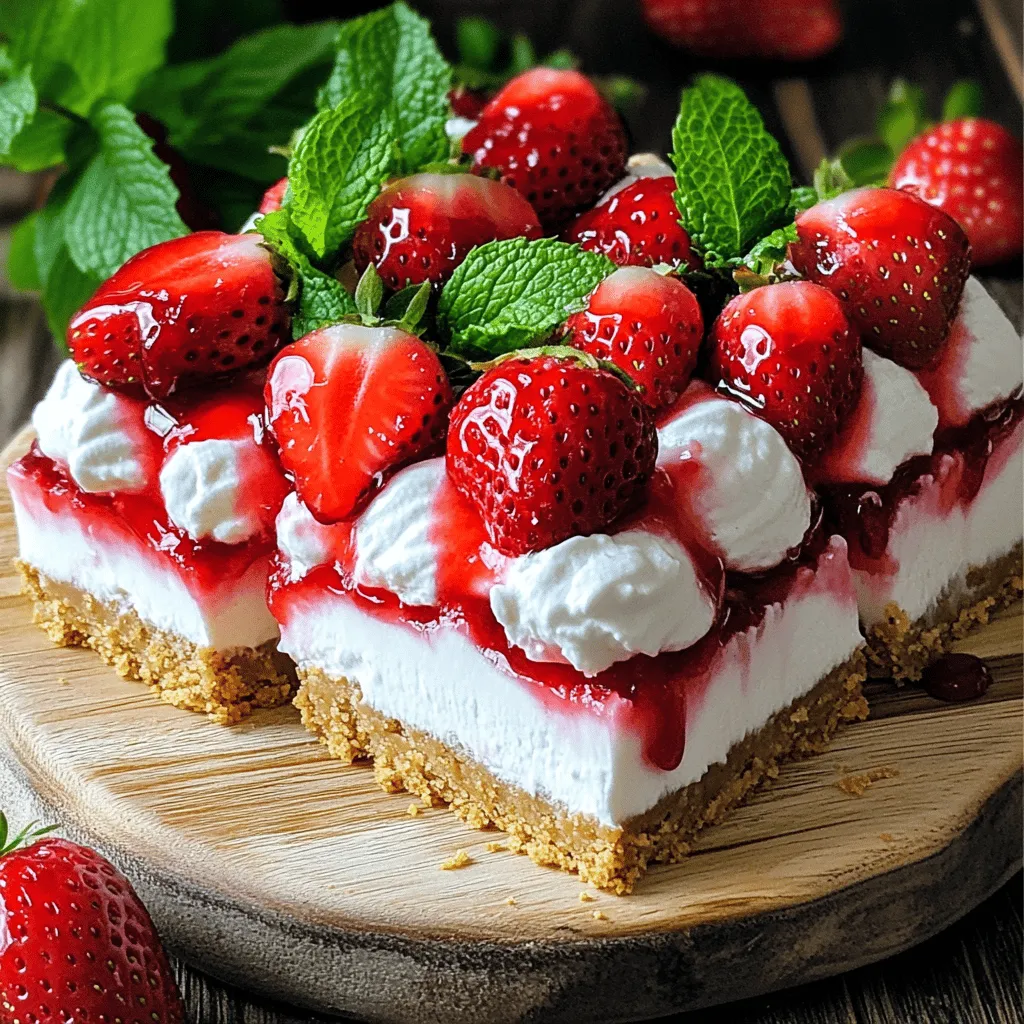No-Bake Strawberry Cheesecake Bars Easy Delight