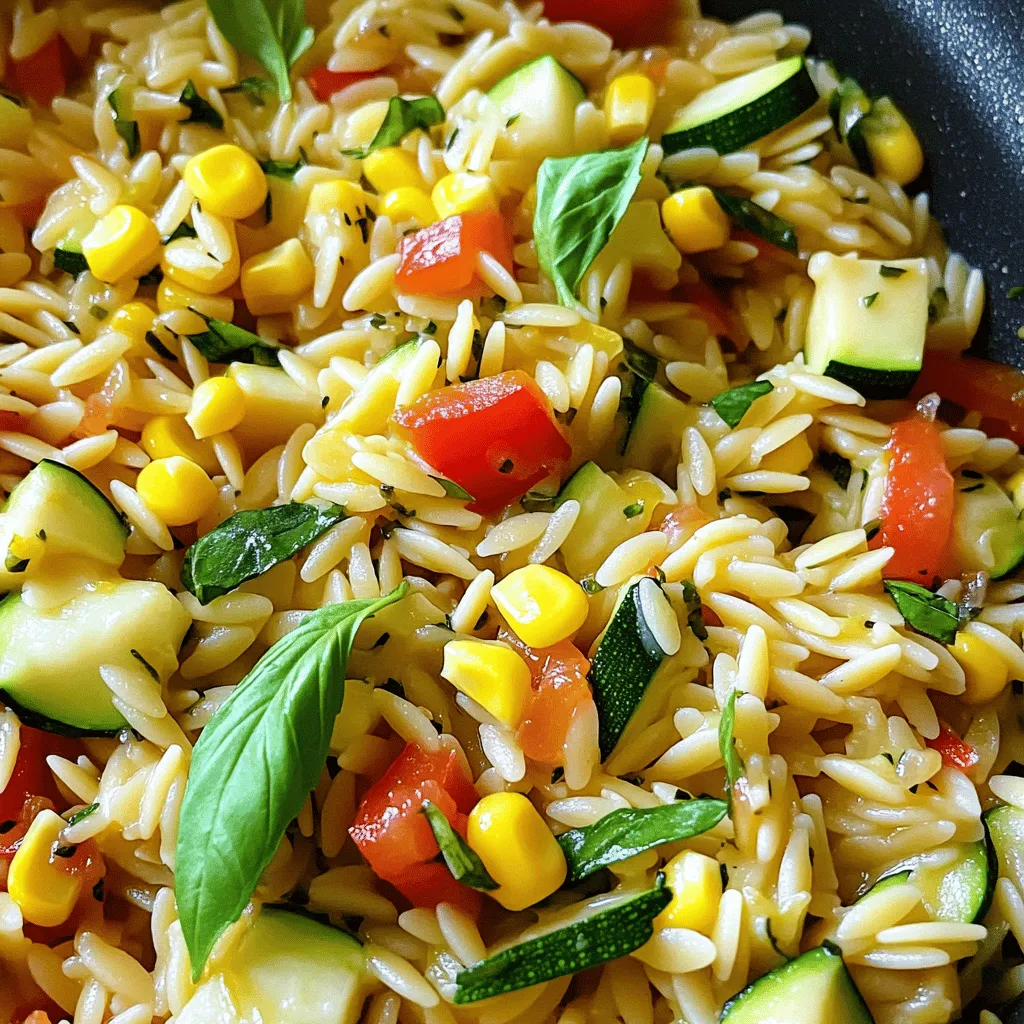 One Pan Summer Corn Zucchini Orzo Fresh and Simple