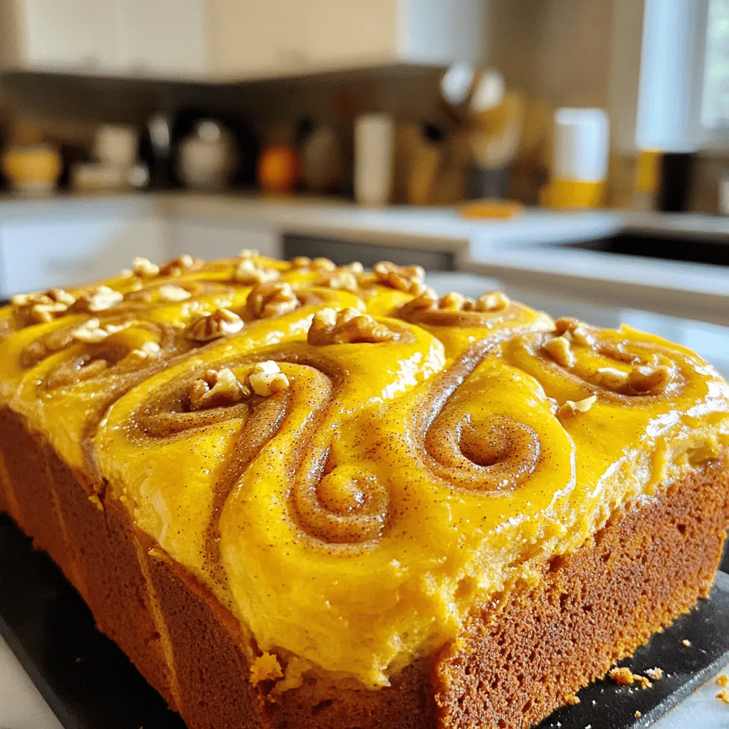Bakery Style Cinnamon Swirl Pumpkin Bread Delight