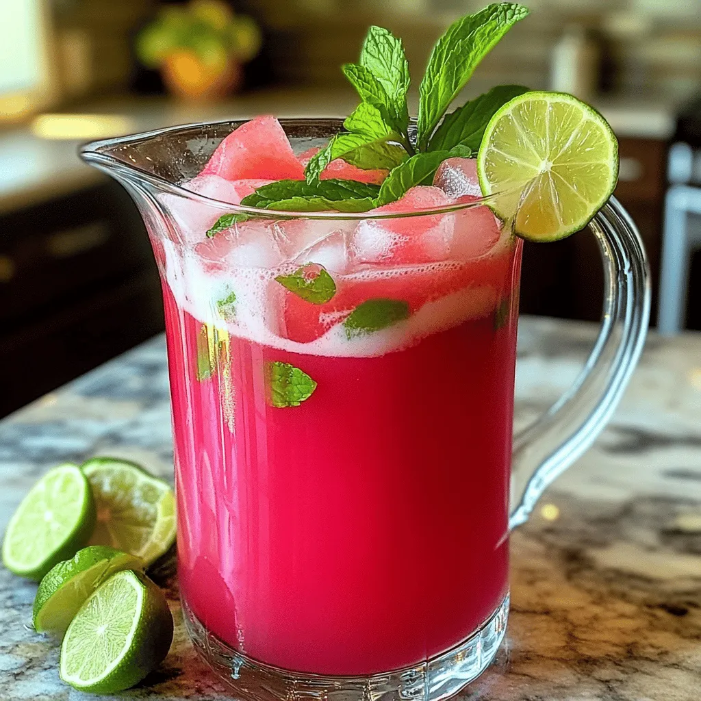 Watermelon Mint Agua Fresca Refreshing Summer Drink