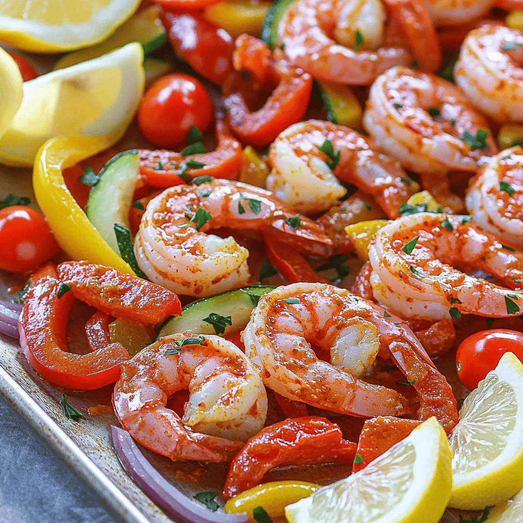 Sheet Pan Harissa Shrimp &#038; Veggies Flavorful Dinner