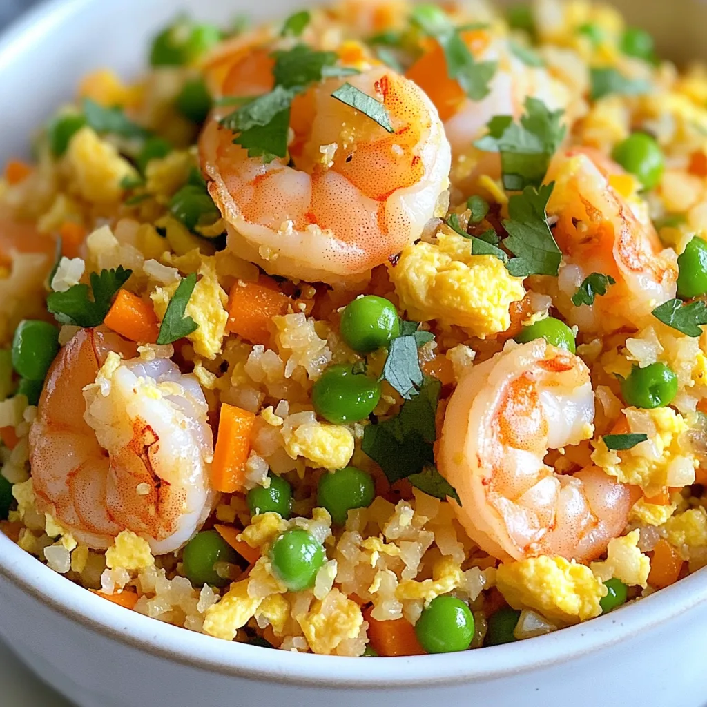 Savory Shrimp Cauliflower Fried Rice Simple Recipe