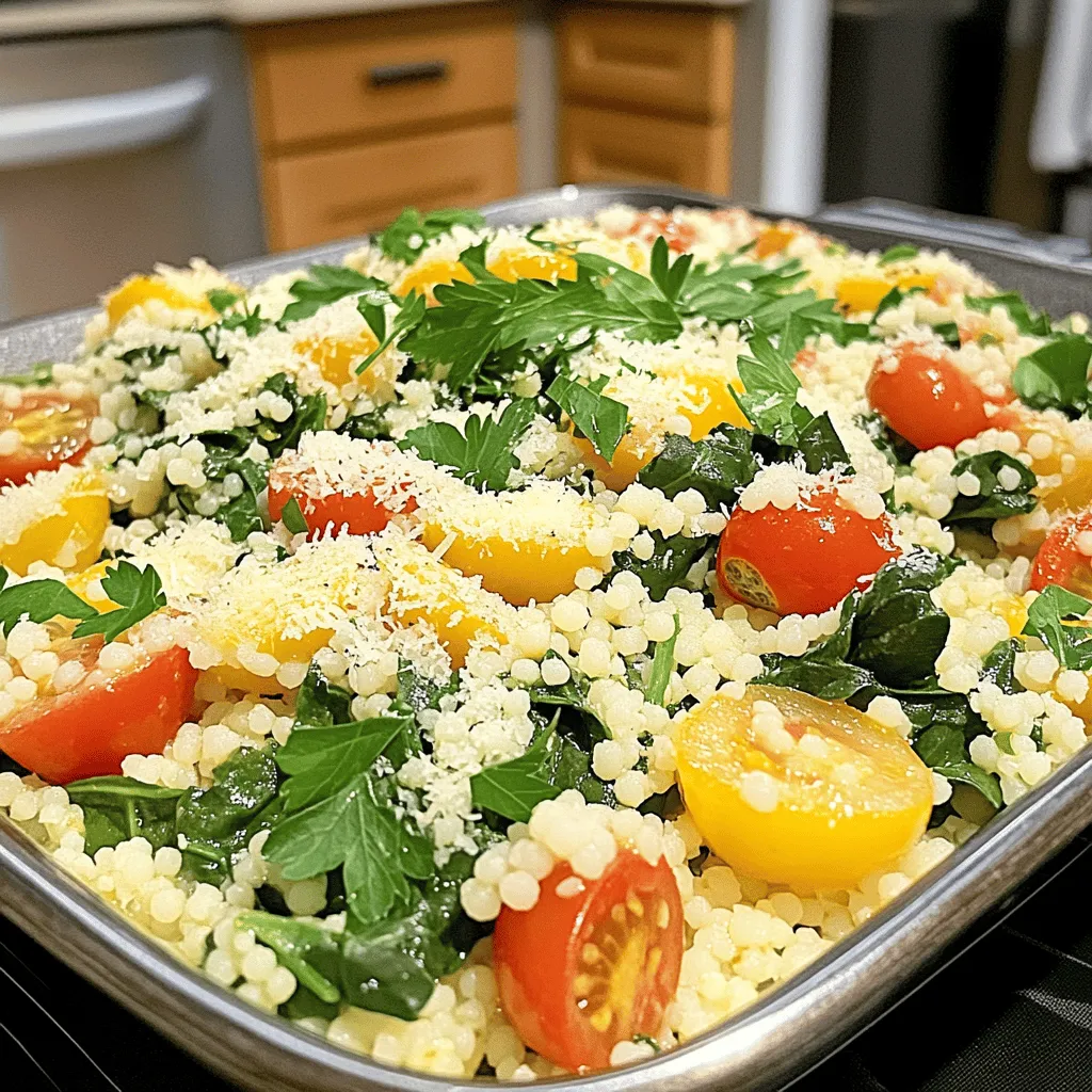 Parmesan Spinach Couscous Savory and Simple Dish