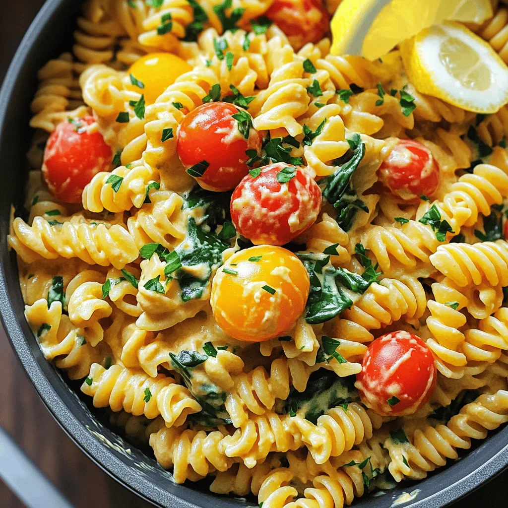 One Pot Creamy Hummus Pasta Quick and Easy Meal