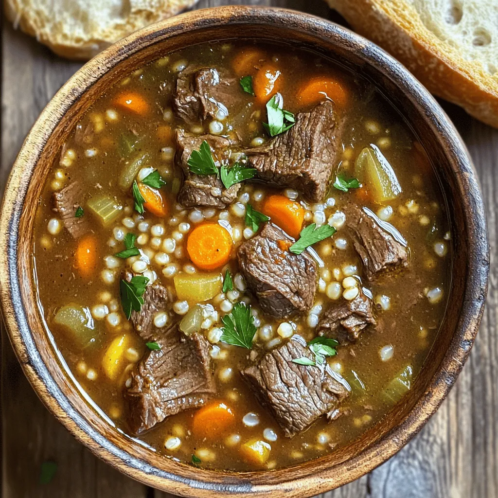 Slow Cooker Beef and Barley Soup Hearty and Simple Recipe