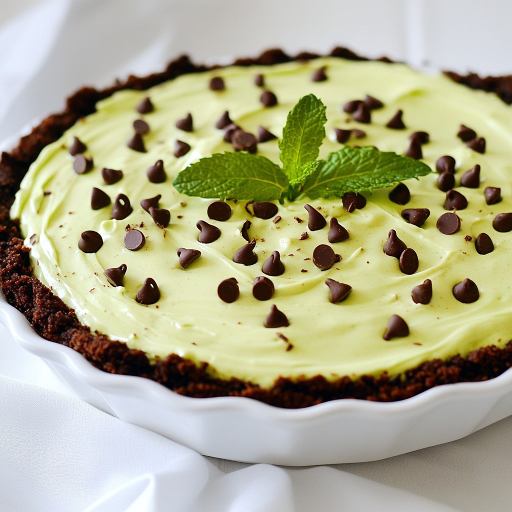 No-Bake Mint Chocolate Grasshopper Pie Delight