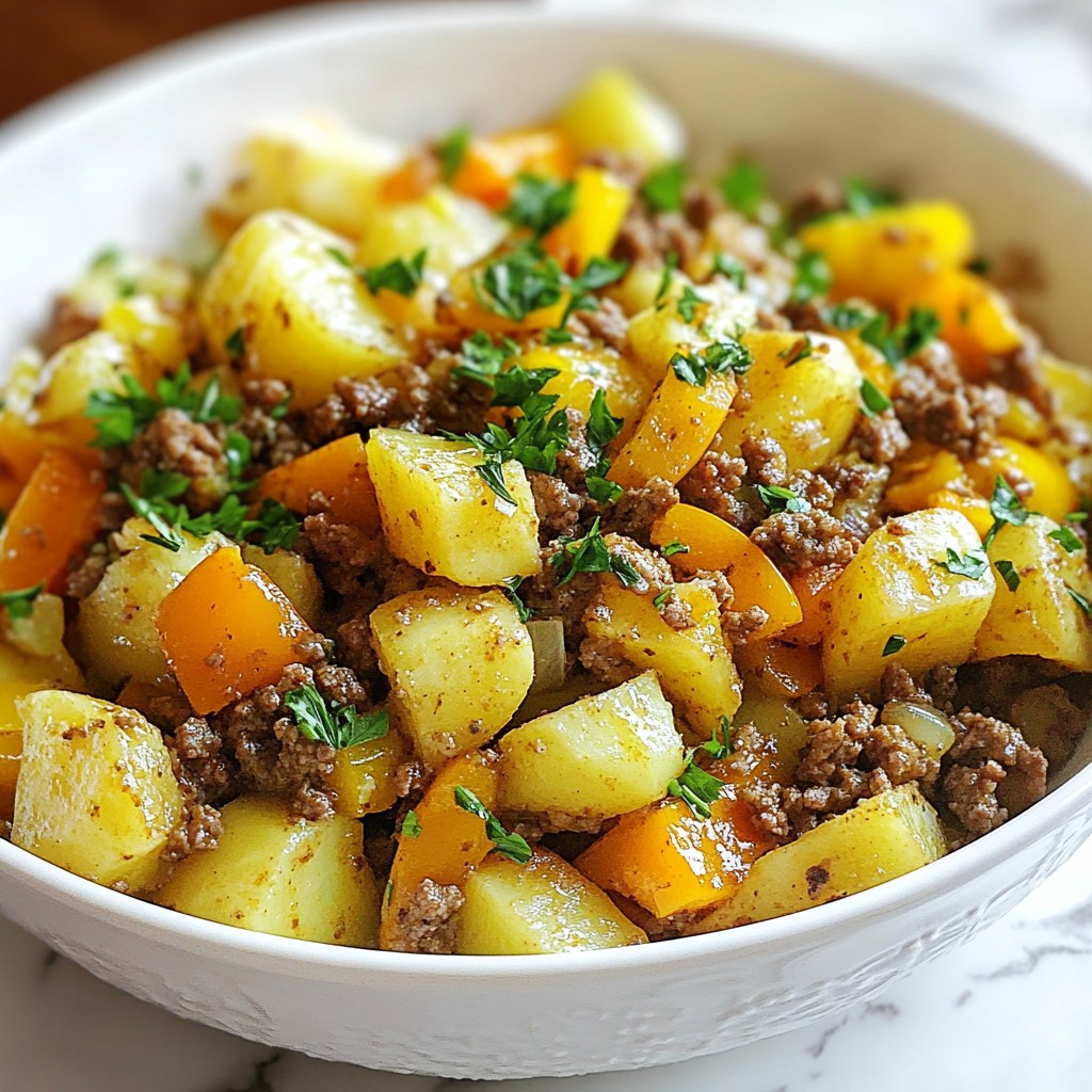 Ground Beef Potato Hash Savory and Satisfying Meal