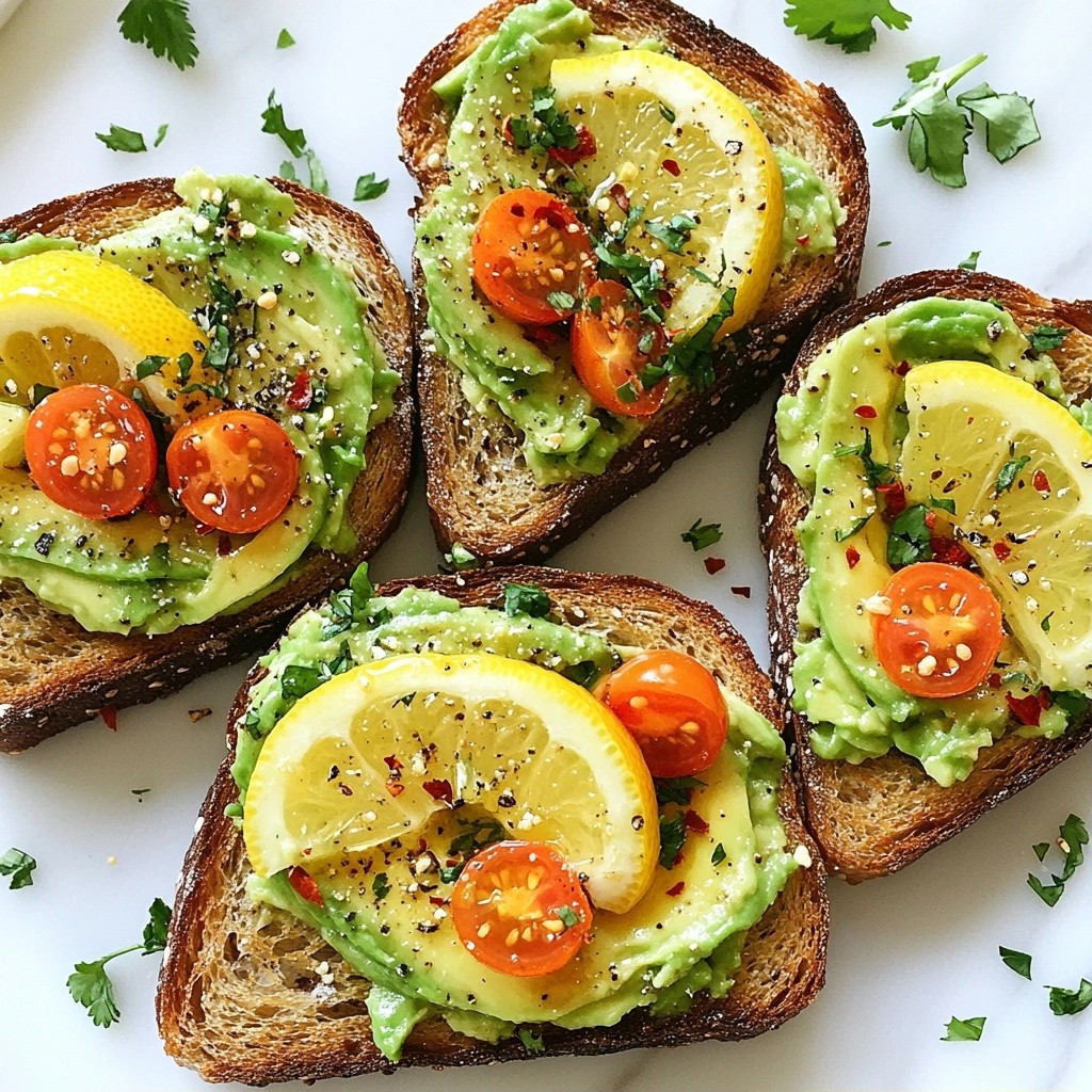 Zesty Morning Avocado and Lemon Toast Delight