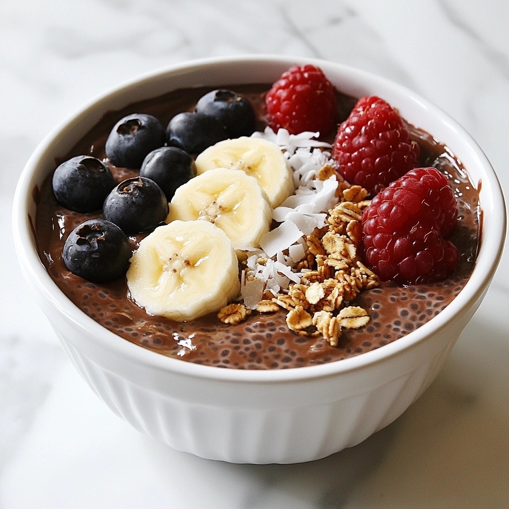 Overnight Breakfast Chocolate Chia Pudding Delight