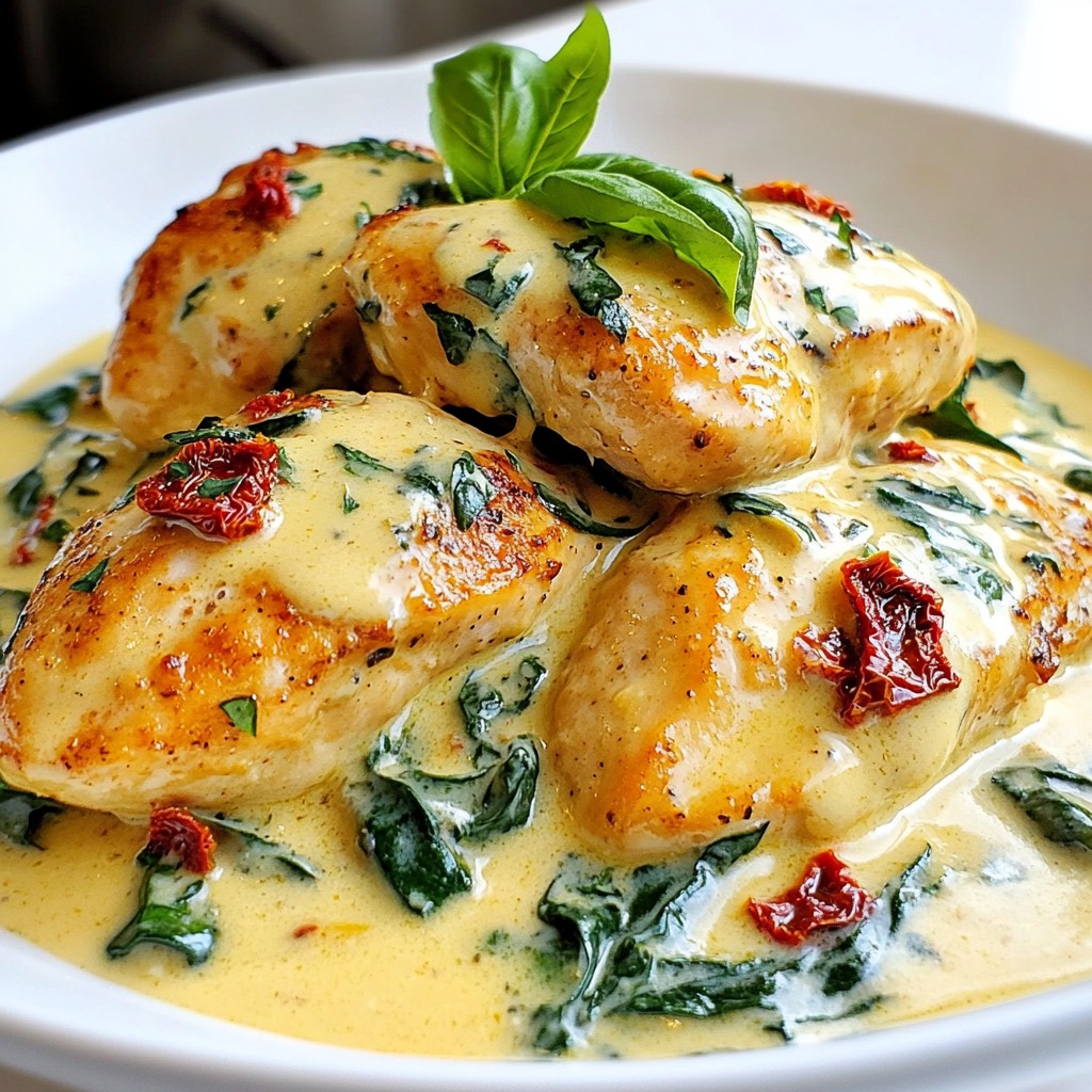 Creamy Garlic Tuscan Chicken Flavorful and Easy Recipe