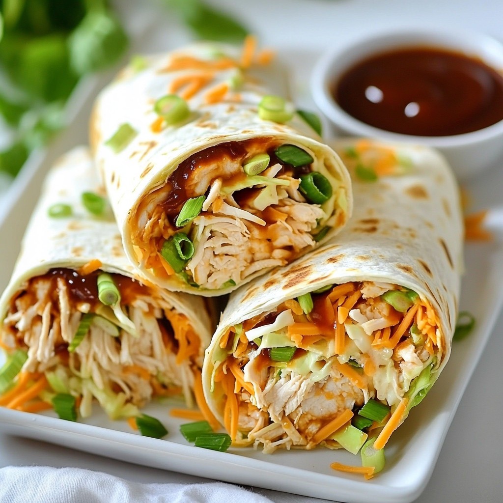 BBQ Chicken Coleslaw Wraps Flavorful and Simple Meal
