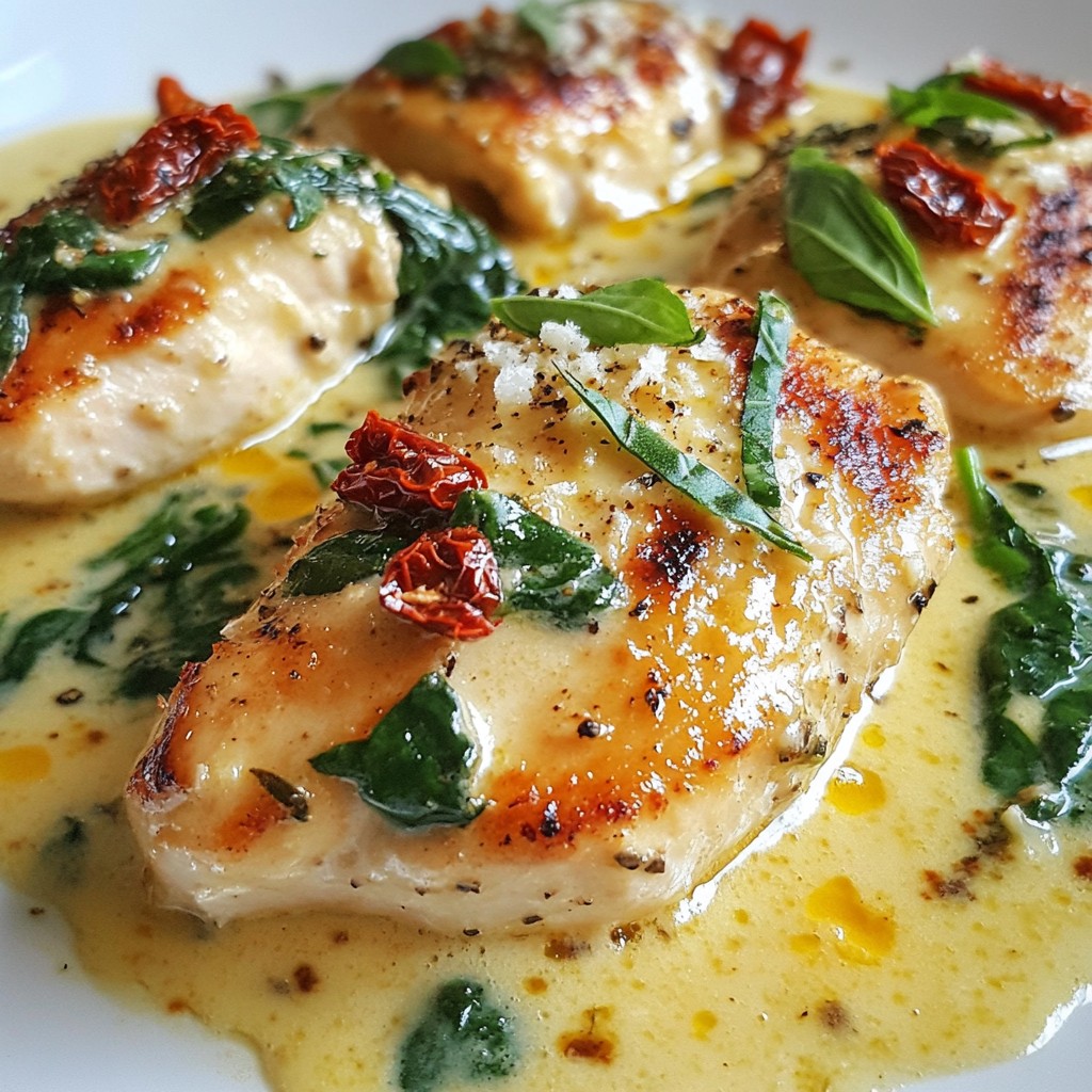Creamy Garlic Tuscan Chicken Delightful and Easy Meal