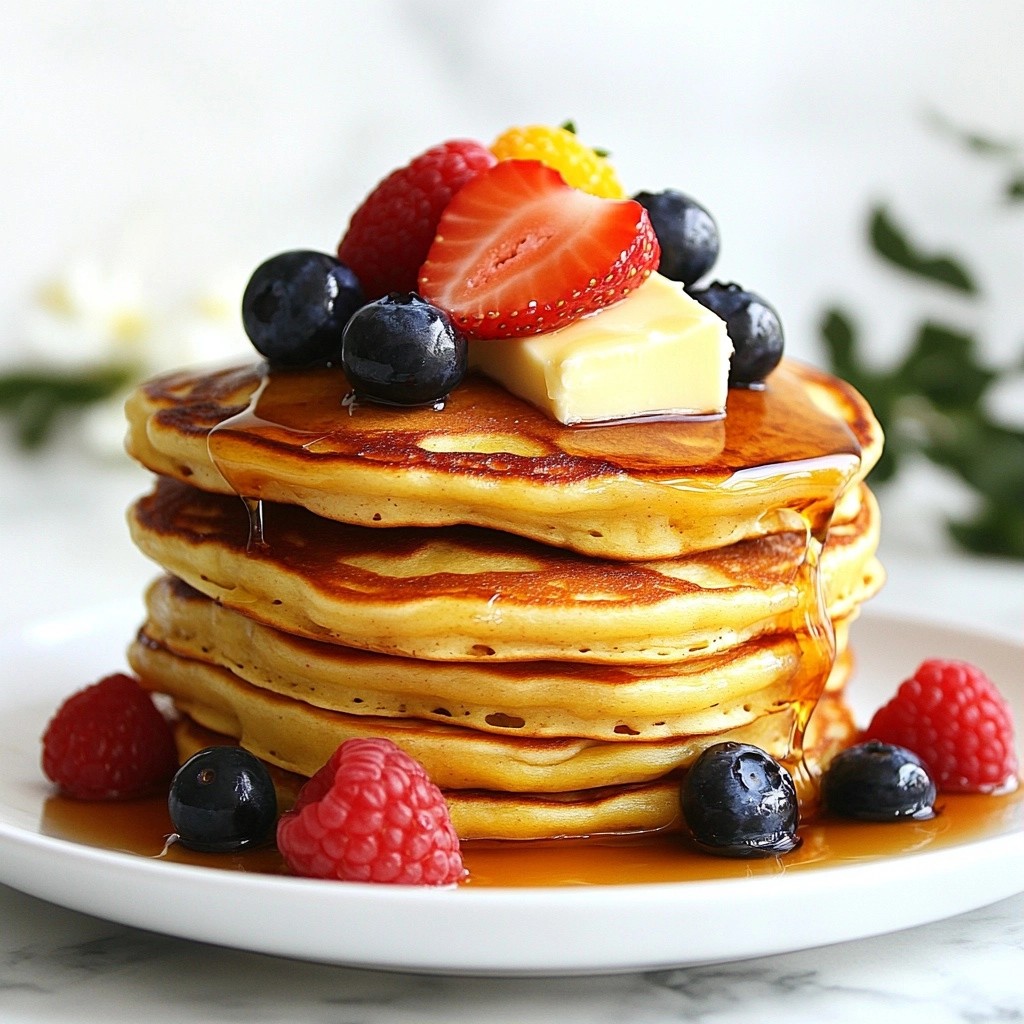 Fluffy Morning Banana Berry Pancakes Delightful Start