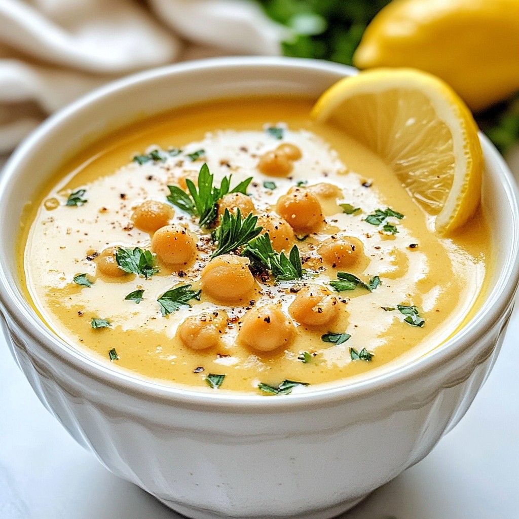 Creamy Garlic Chickpea Soup Delightfully Simple Recipe