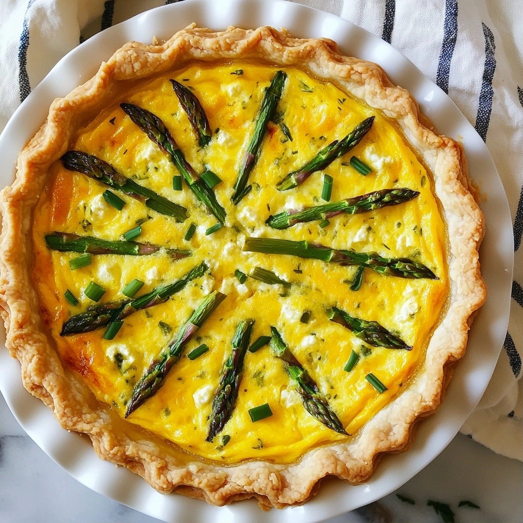 Cheesy Brunch Asparagus and Herb Quiche Delight
