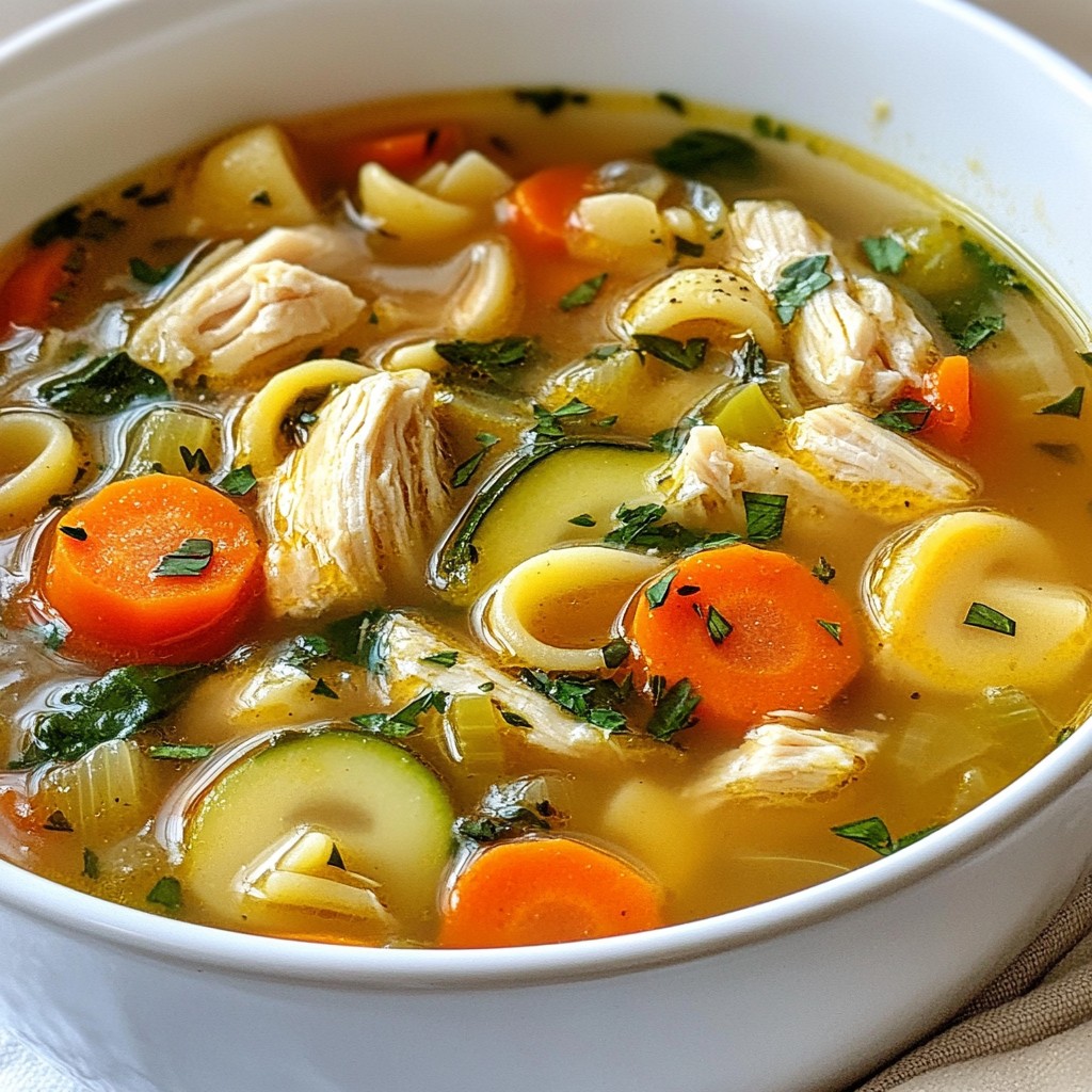 ABC Chicken and Veggie Soup Tasty and Nourishing Dish