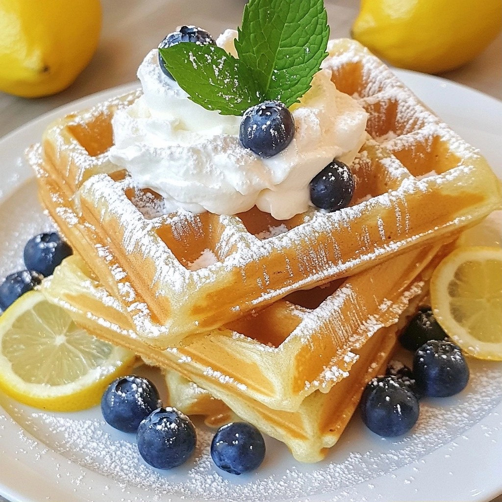 Fluffy Morning Lemon Blueberry Waffle Delight Recipe