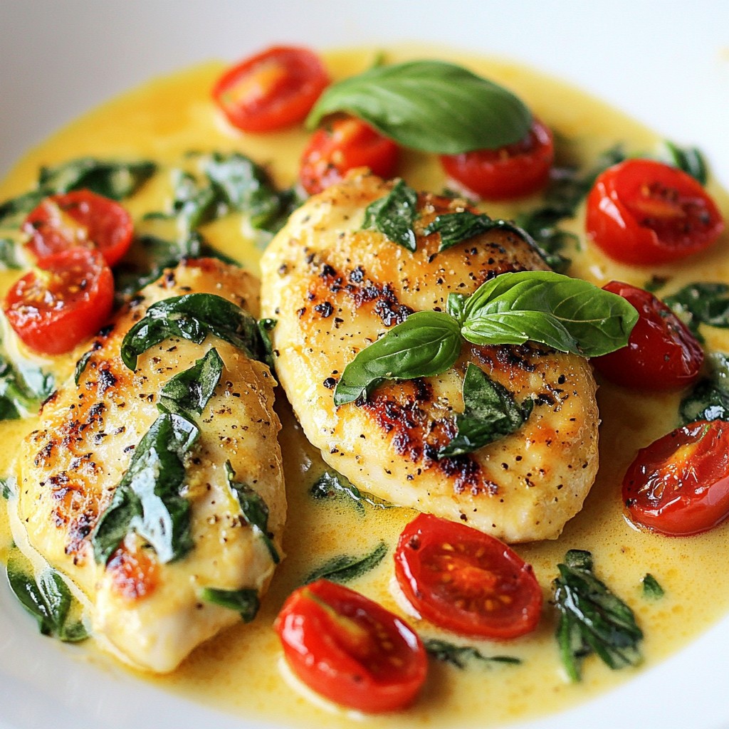 Creamy Garlic Tuscan Chicken Flavorful Dinner Delight