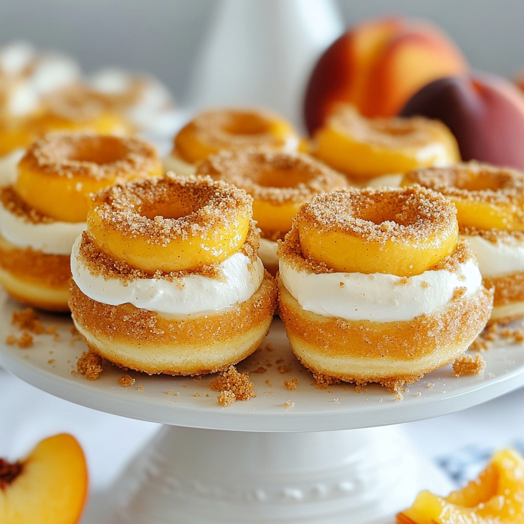 Classic Peach Cobbler Cheesecake Donuts for Delight