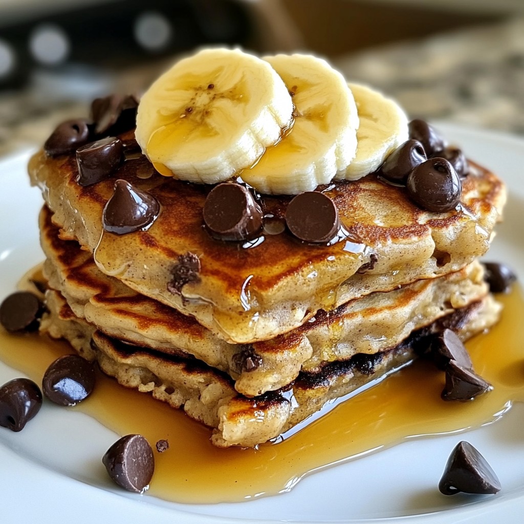 Fluffy Breakfast Chocolate Chip Oatmeal Pancakes Delish