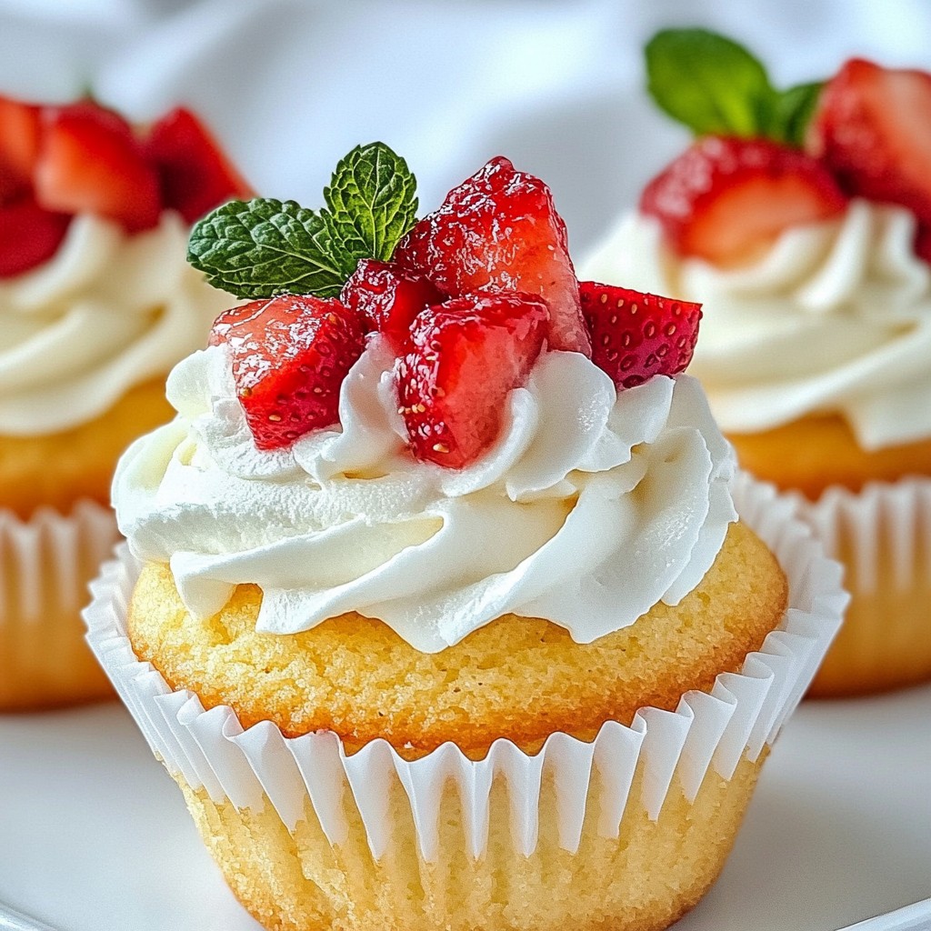 Classic Strawberry Shortcake Cupcakes Delightful Treat
